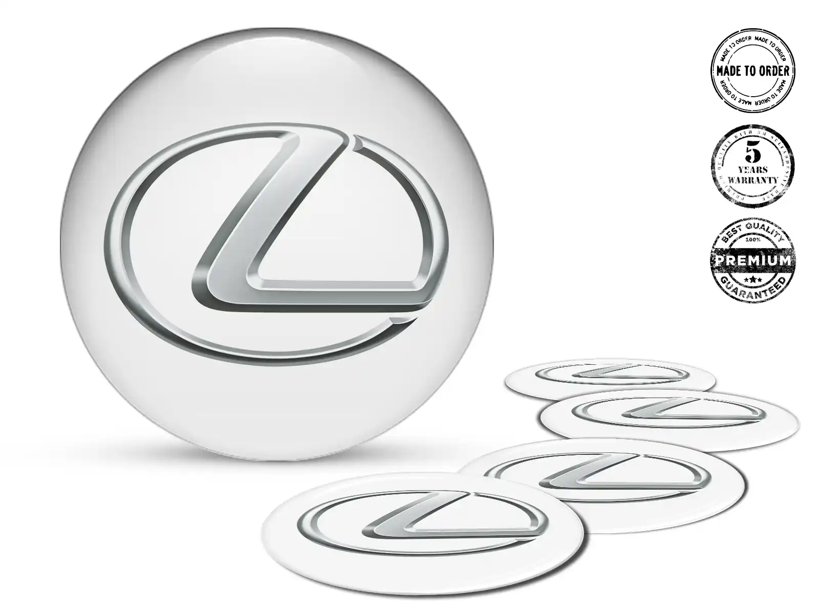 Lexus Insignia de Rueda Logo Cúpula Elegante de Epoxi